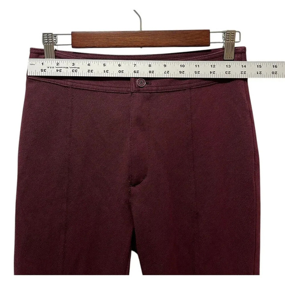 Maeve by Anthropologie Women's High Rise Seamed Split Hem Skinny Pant 4 Plum - Picture 5 of 11